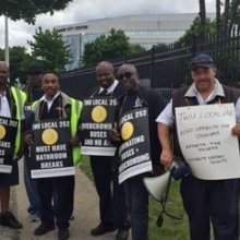 TWU Local 252 Pickets At Transdev