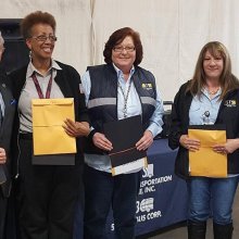 Suffolk 30 Year Employees: Sue Alverez, Margaret Stewart, Dottie Feren, Rhonda Terranova with Phil DiDomenico and John Corrado