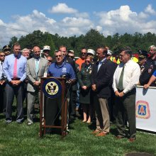 Zeldin Press Conference - Angelo Cucuzza spoke on behalf of TWU and as co chair for the TWU NY/NJ State Conference