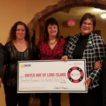 Bets For Vets Proceeds! (Left to Right) Louie Mercado, Denise Fleming, Debra Hagan, Theresa Regnante, and Theresa Hind