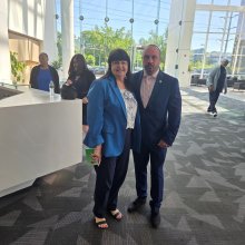 Former President Debra Hagan and Newly elected President Dan Busa