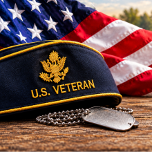 U.S. Veteran Hat and Dog Tags